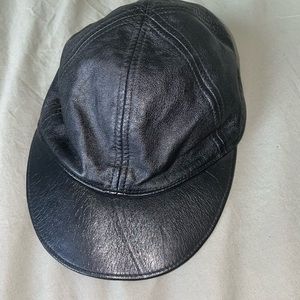 Black Leather Cap